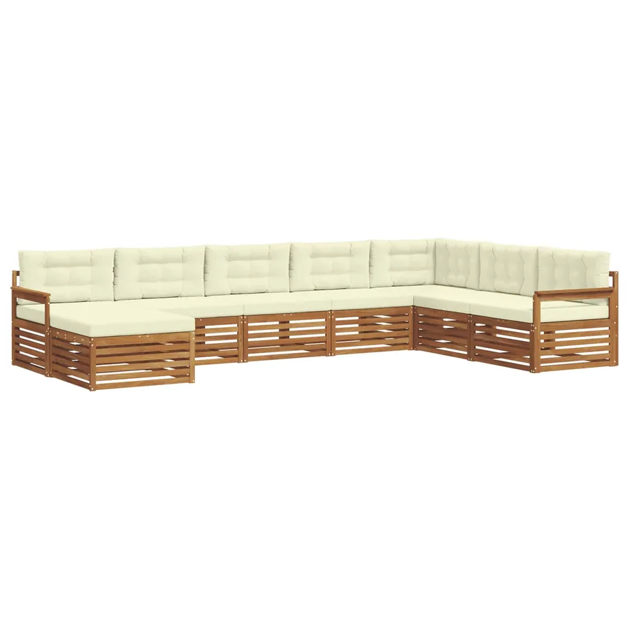 Ensemble de canapés d'extérieur 8 pcs Naturel et Crème - 2