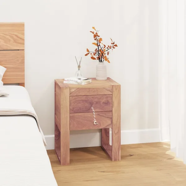 Table de chevet 40x30x50 cm bois de teck massif