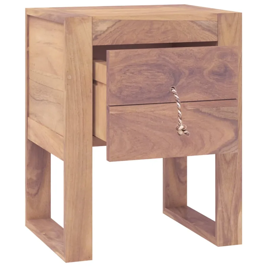 Table de chevet 40x30x50 cm bois de teck massif - 3