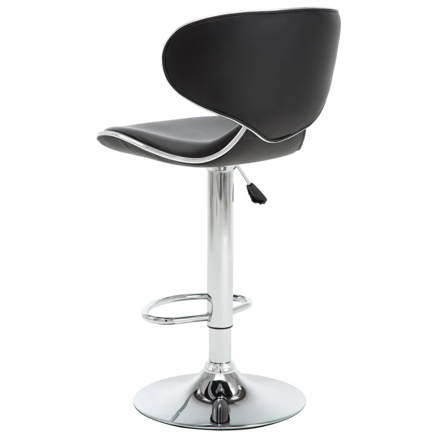 Tabourets de bar 2 pcs noir similicuir - 6