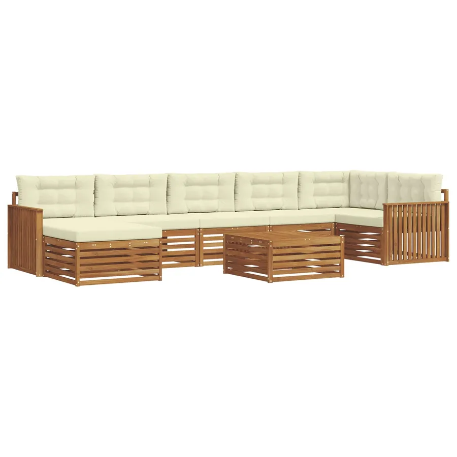 Ensemble de canapés d'extérieur 8 pcs Naturel et Crème - 2