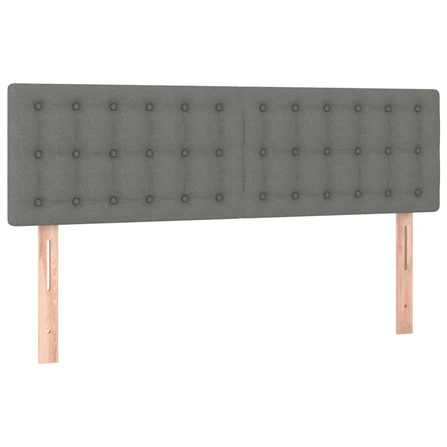 Sommier à lattes de lit avec matelas Gris foncé 140x200cm Tissu - 6