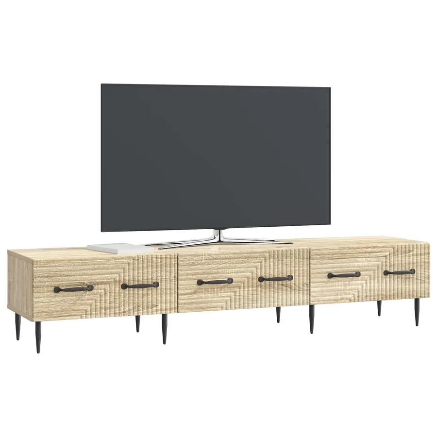 Meuble TV Chêne Sonoma 147 x 34,5 x 30 cm Bois d'ingénierie - 3