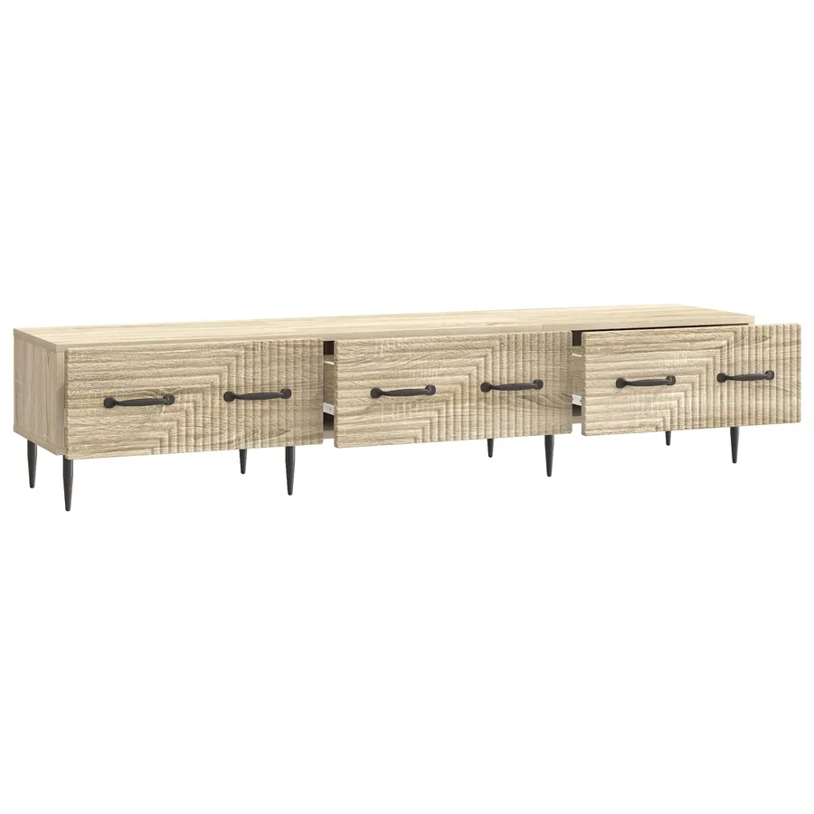 Meuble TV Chêne Sonoma 147 x 34,5 x 30 cm Bois d'ingénierie - 5