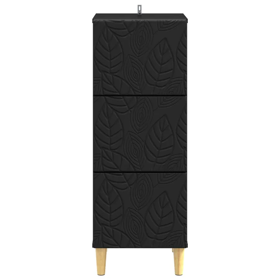 Armoire à tiroirs Noir 33 x 34,5 x 90 cm Bois d'ingénierie - 5