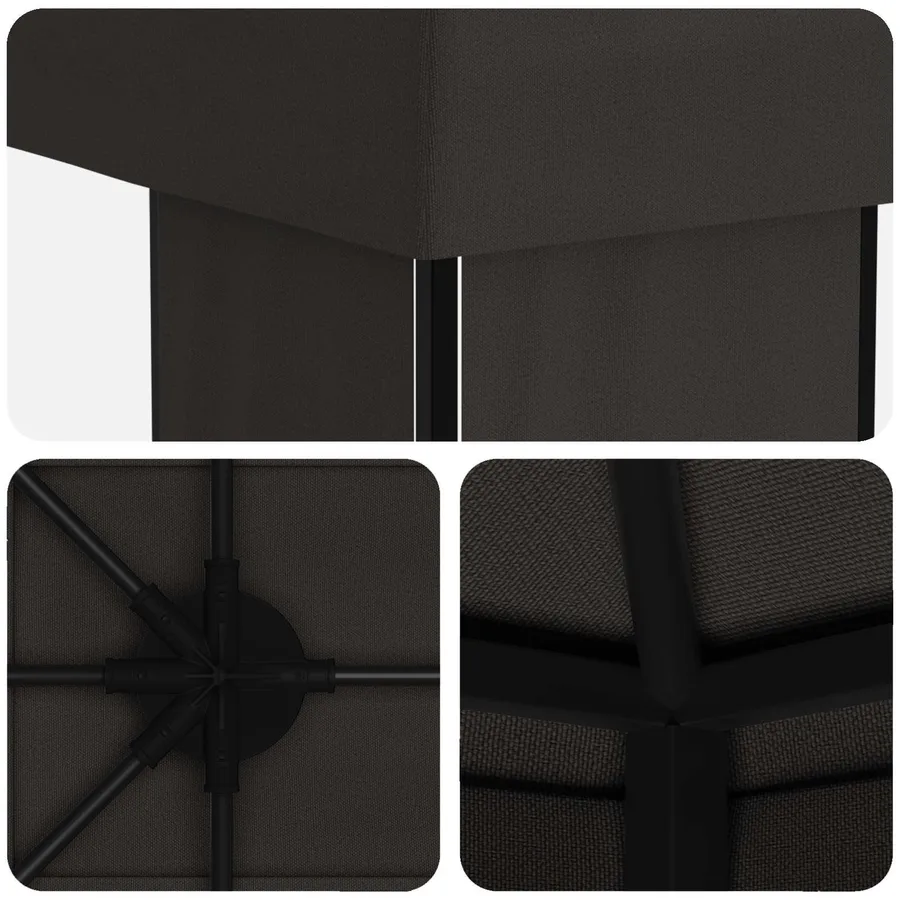 Abri de jardin 6 x 3 m Anthracite Polyester et Acier 190 - 5