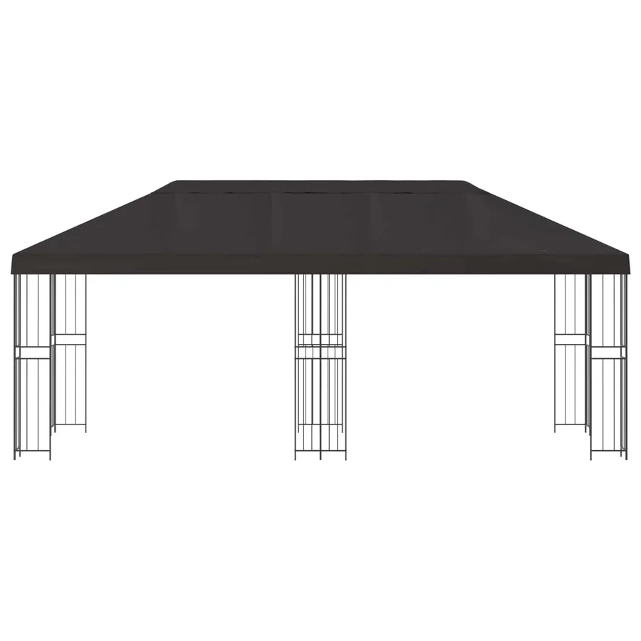 Gazebo avec murs latéraux 6 x 3 m Anthracite Polyester et Acier - 3