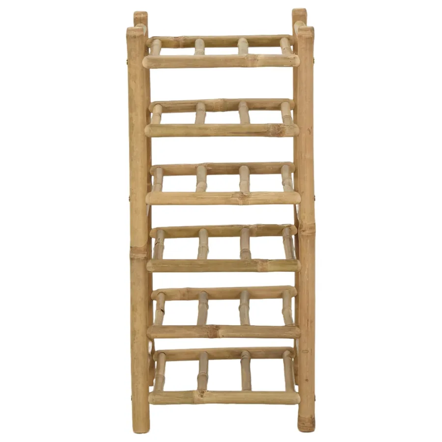 Étagère à vin Naturel 32,5 x 29,5 x 72 cm Bambou - 3