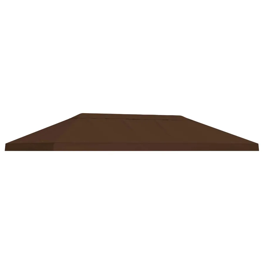Housse de canopée de gazebo 6 x 3 m Marron Polyester 190 - 2