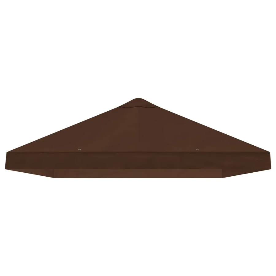 Housse de canopée de gazebo 6 x 3 m Marron Polyester 190 - 4