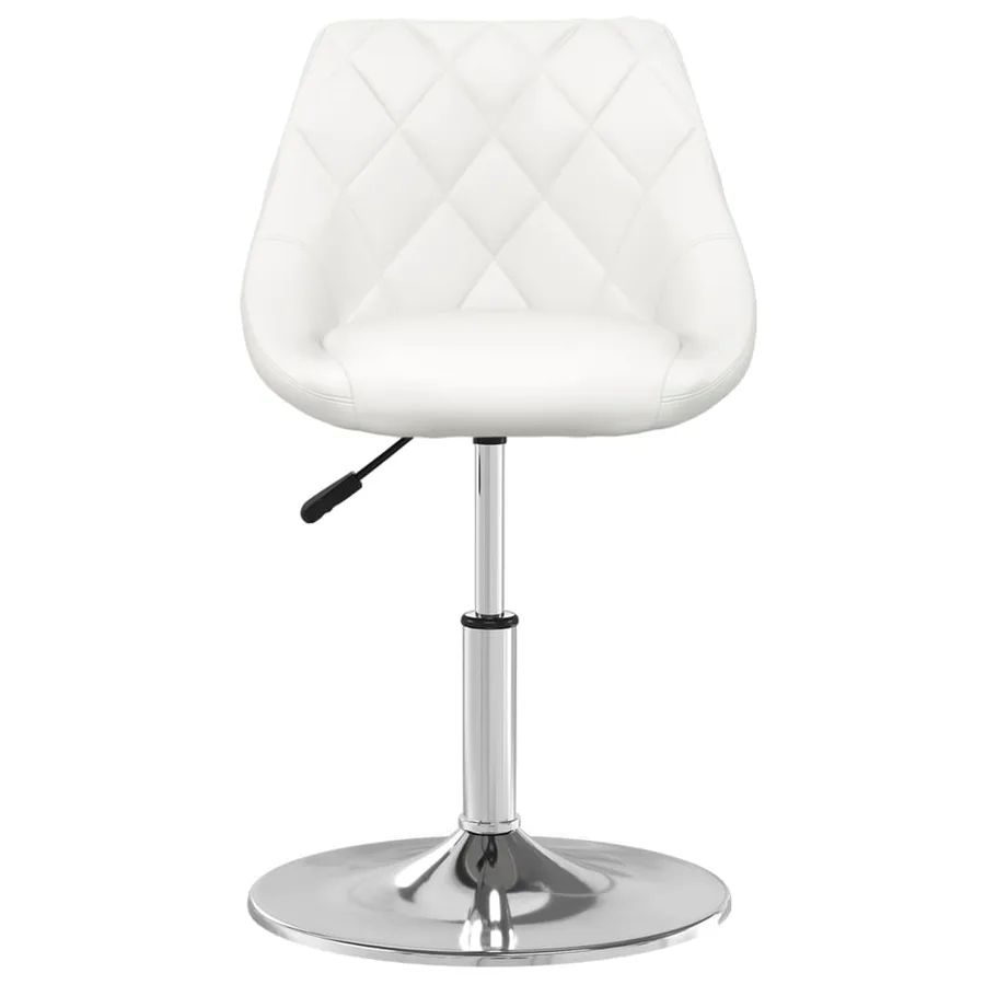 Chaise de salle à manger Blanc Similicuir - 3