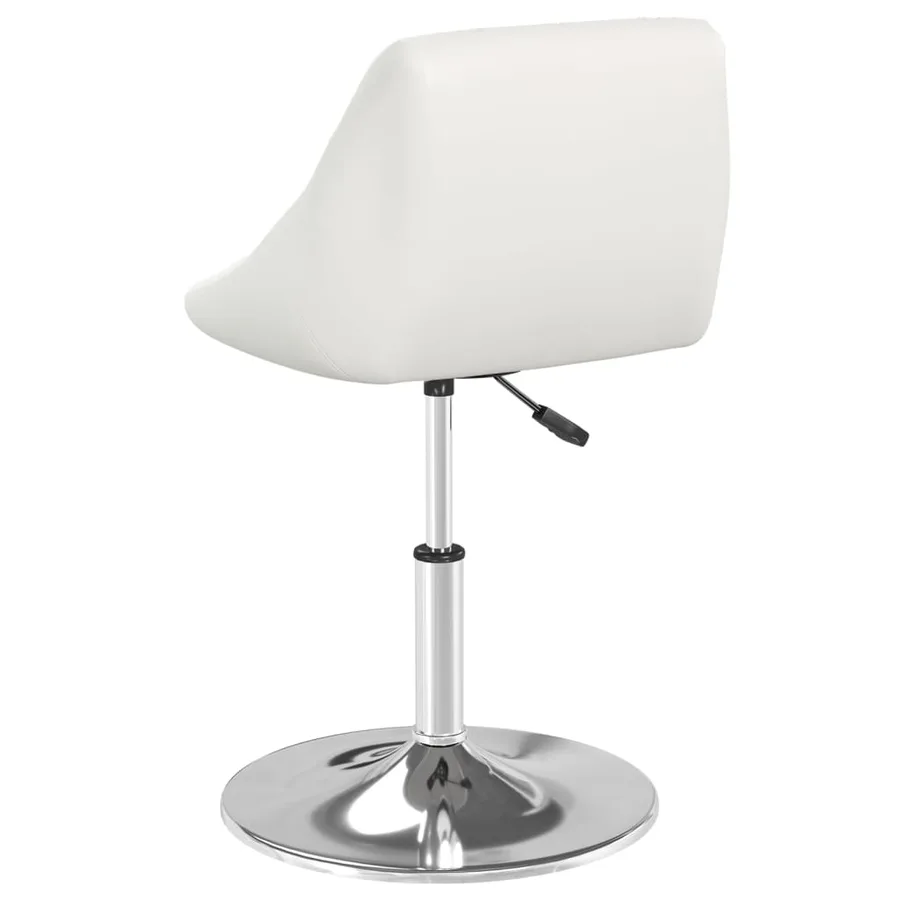 Chaise de salle à manger Blanc Similicuir - 4