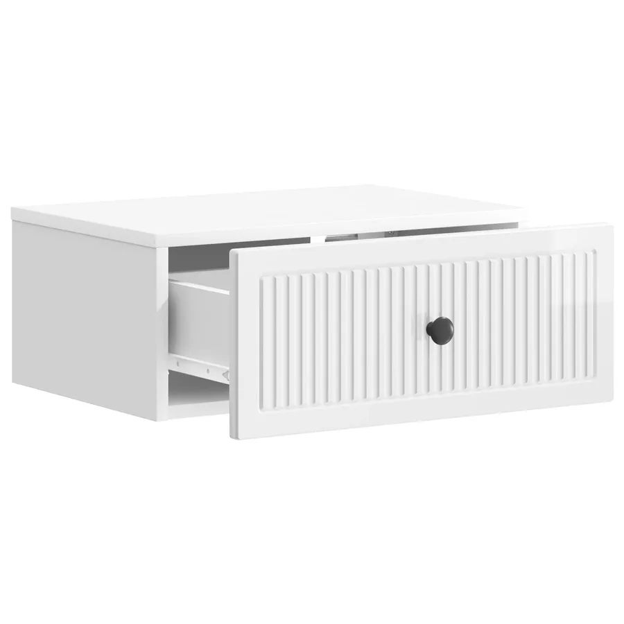 Cabinet de chevet avec tiroir Blanc brillant 49 x 34,5 x 20 cm - 4