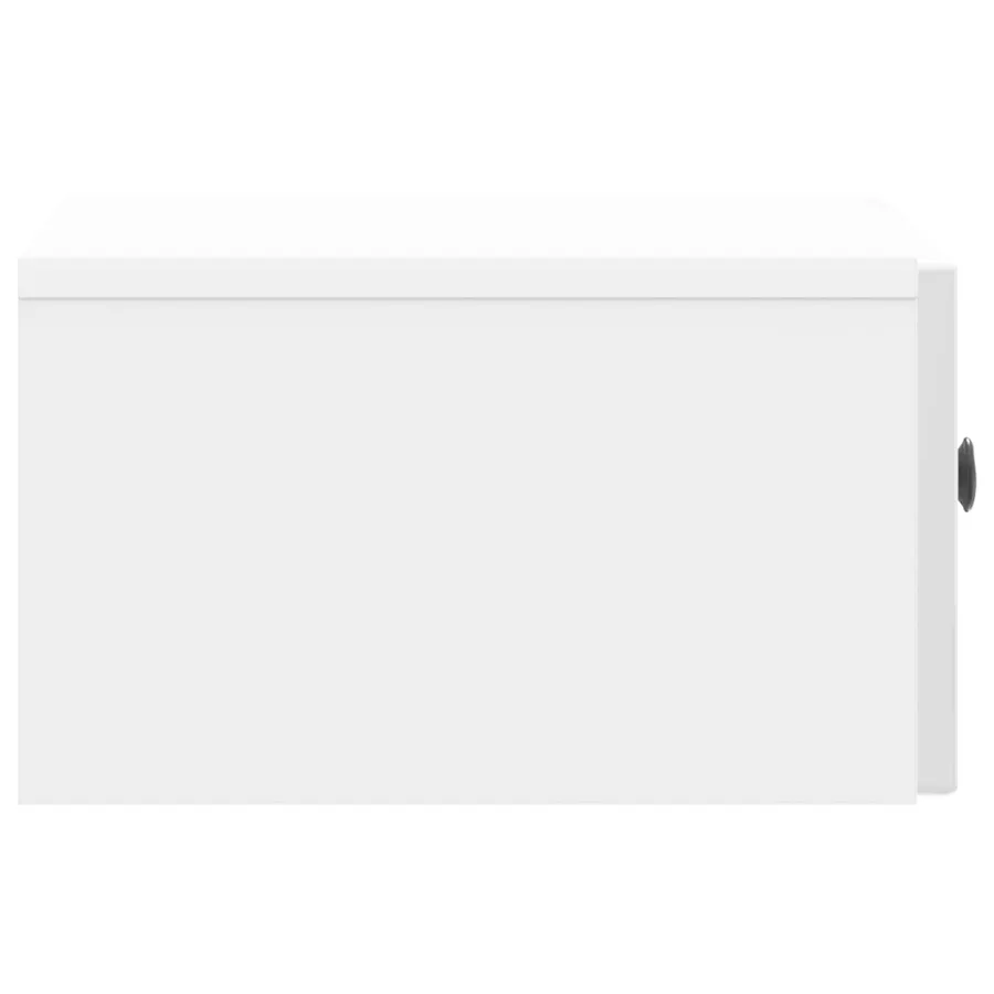 Cabinet de chevet avec tiroir Blanc brillant 49 x 34,5 x 20 cm - 6