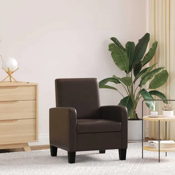 Fauteuil Marron Similicuir