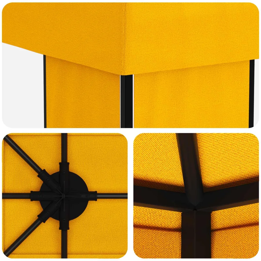 Abri de jardin 6 x 3 m Jaune Polyester et Acier 190 - 5
