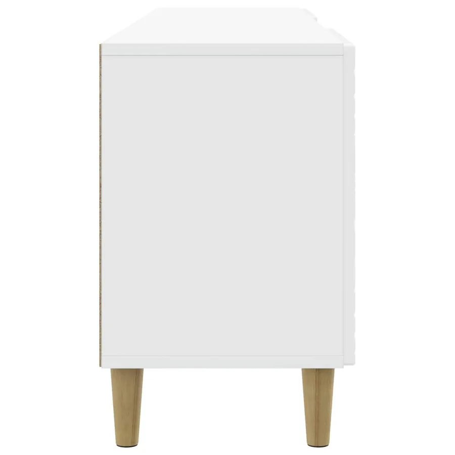 Meuble TV 102 x 34,5 x 50 cm Blanc brillant Bois d'ingénierie - 6