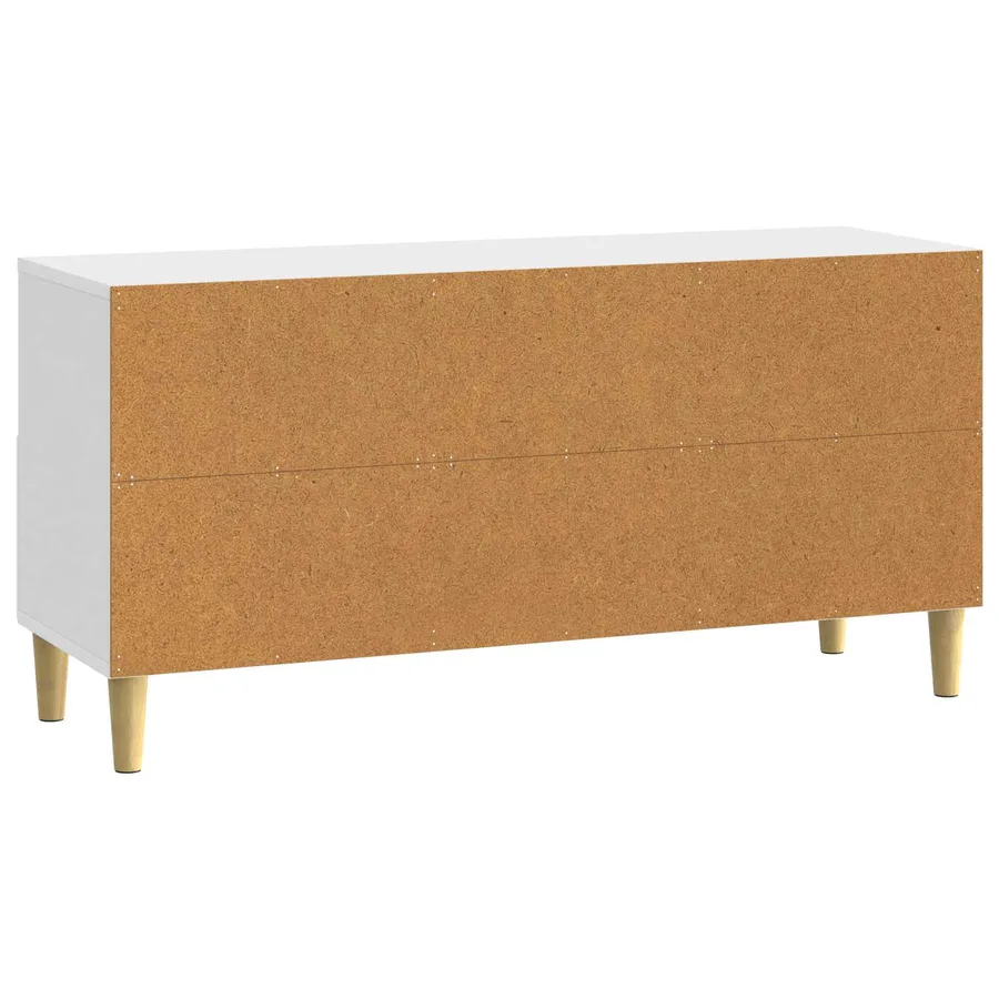 Meuble TV 102 x 34,5 x 50 cm Blanc brillant Bois d'ingénierie - 7