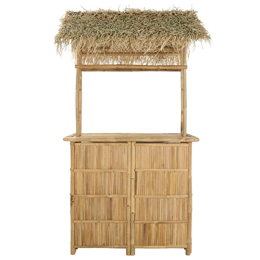Table de bar extérieure Naturel 115 x 95 x 215 cm Bambou - 3