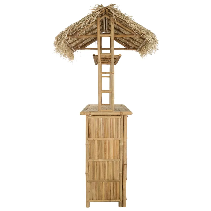 Table de bar extérieure Naturel 115 x 95 x 215 cm Bambou - 4