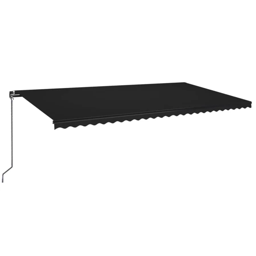 Auvent manuel rétractable avec LED 600x350 cm Anthracite - 2