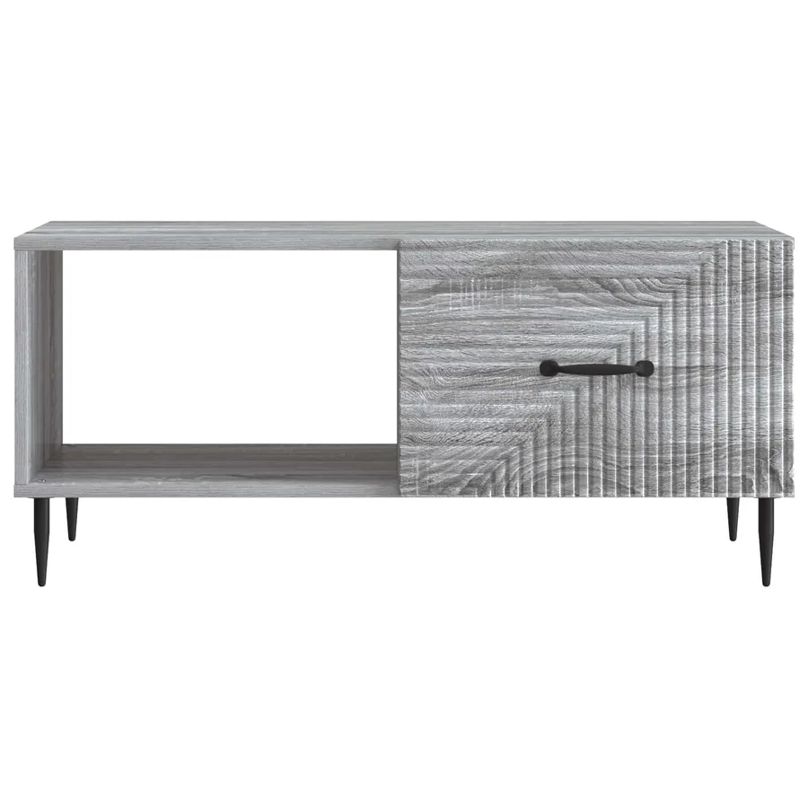 Table basse Sonoma gris 90 x 50 x 40 cm Bois d'ingénierie - 5