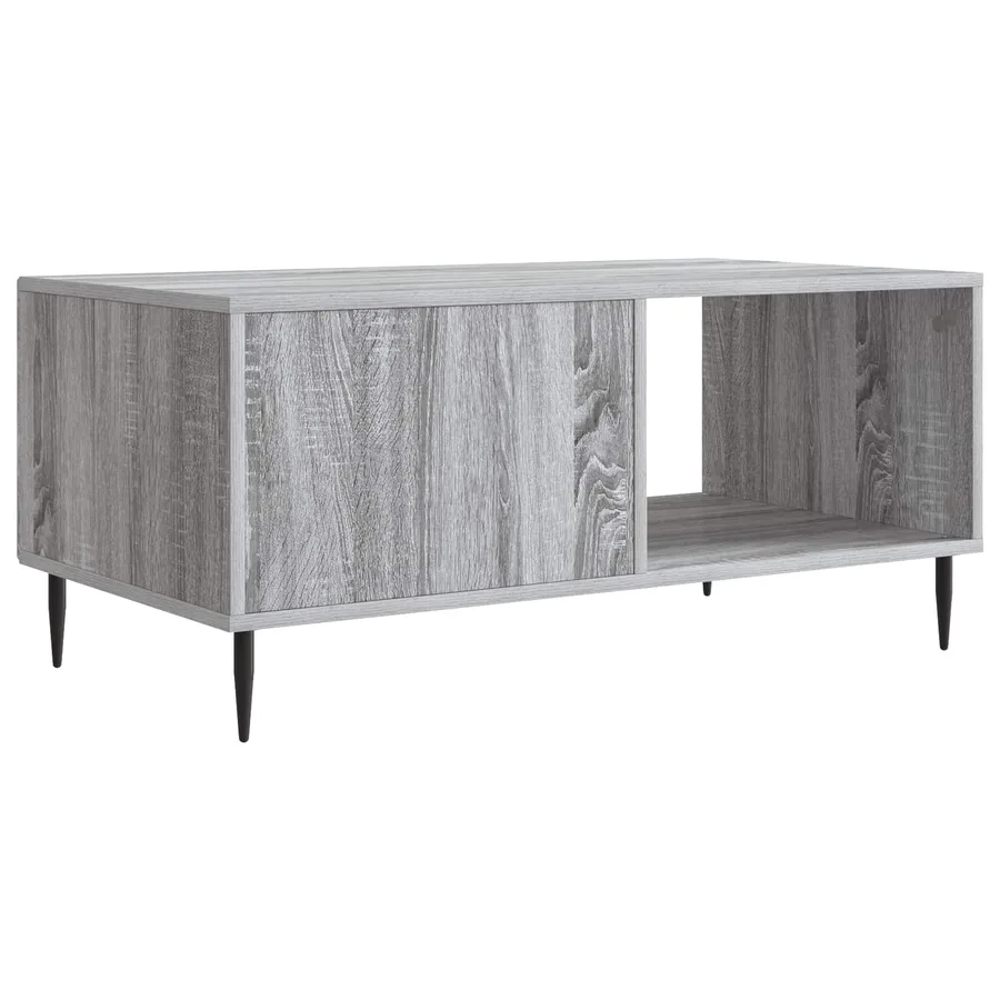 Table basse Sonoma gris 90 x 50 x 40 cm Bois d'ingénierie - 7