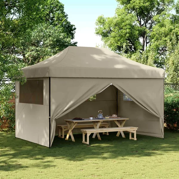 Tente de fête Taupe 292 x 440 x 315 cm Tissu Oxford