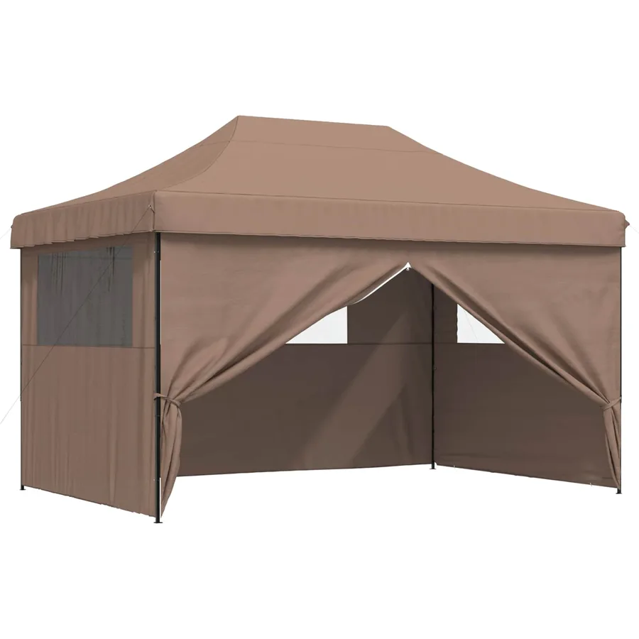 Tente de fête Marron 292 x 440 x 315 cm Tissu Oxford - 3