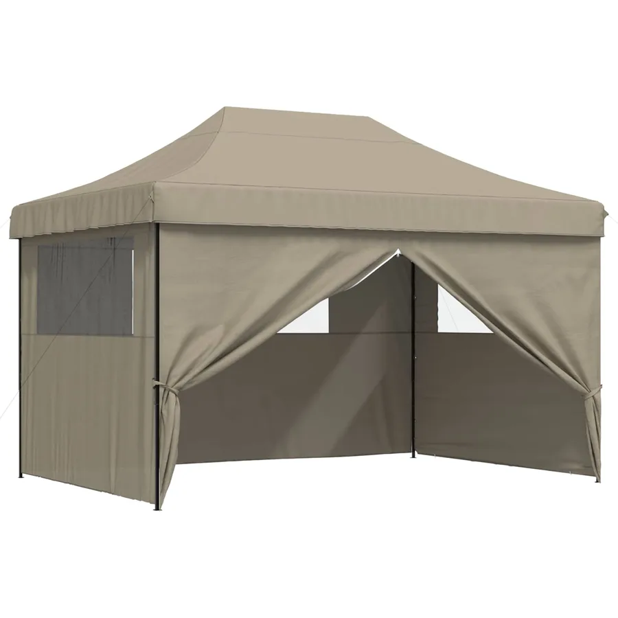 Tente de fête Taupe 279 x 410 x 315 cm Tissu Oxford - 2