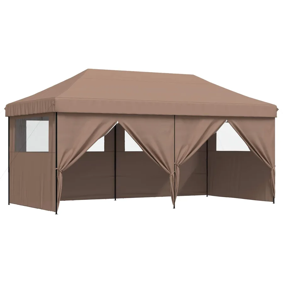 Tente de fête Marron 292 x 580 x 315 cm Tissu Oxford - 2