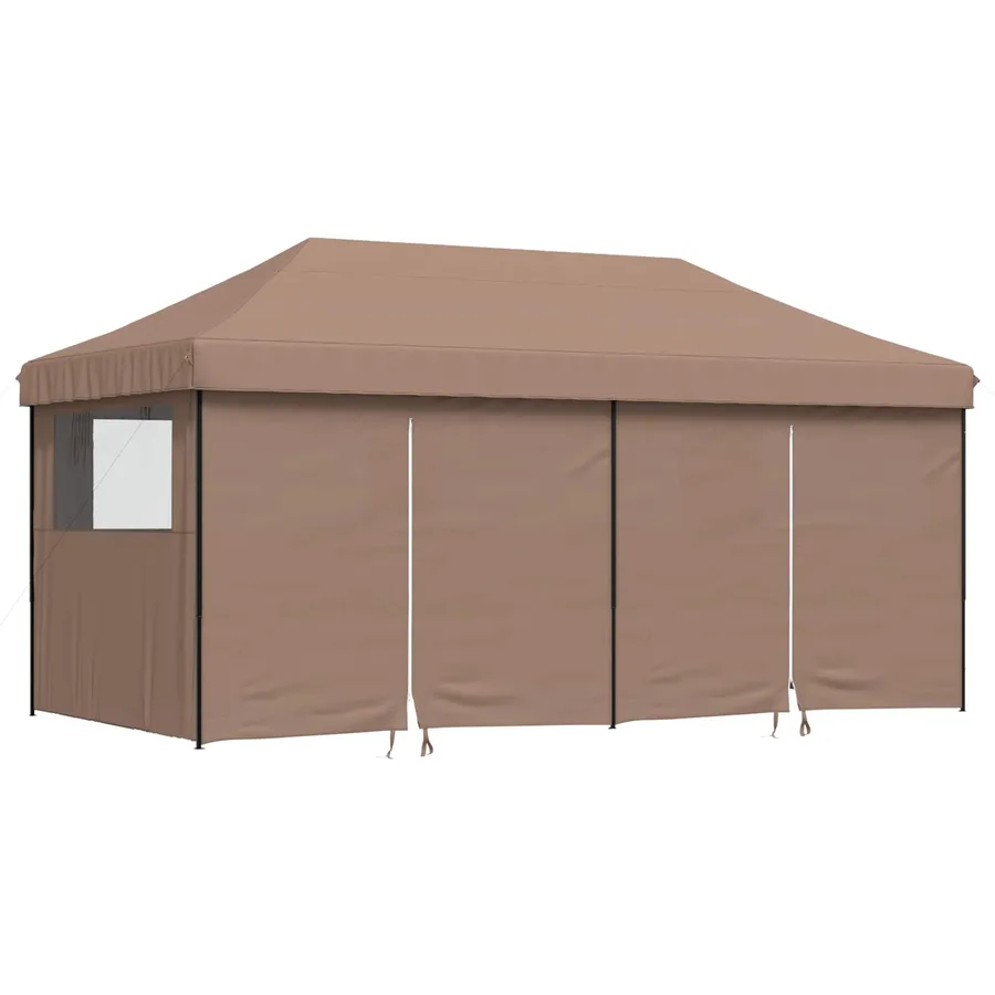 Tente de fête Marron 292 x 580 x 315 cm Tissu Oxford - 3