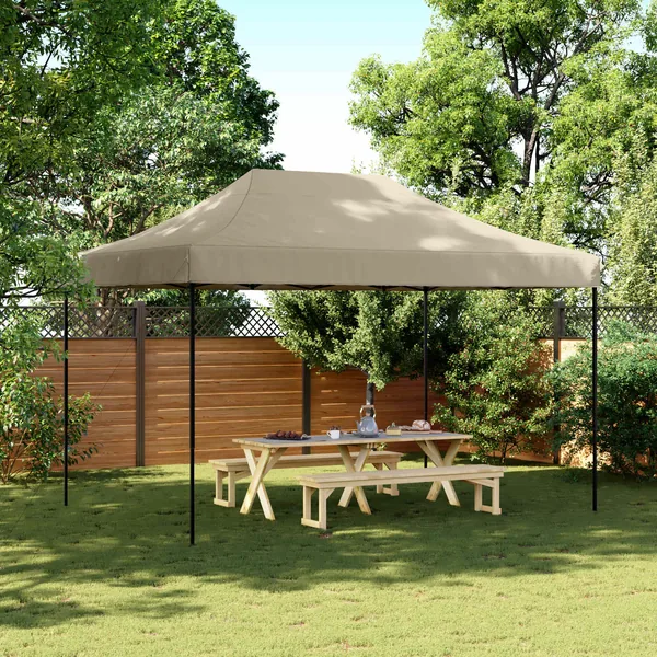 Tente de fête Taupe 279 x 410 x 315 cm Tissu Oxford