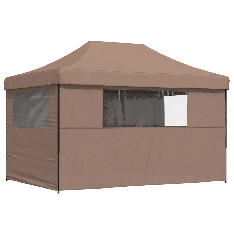Tente de fête Marron 279 x 410 x 315 cm Tissu Oxford - 7
