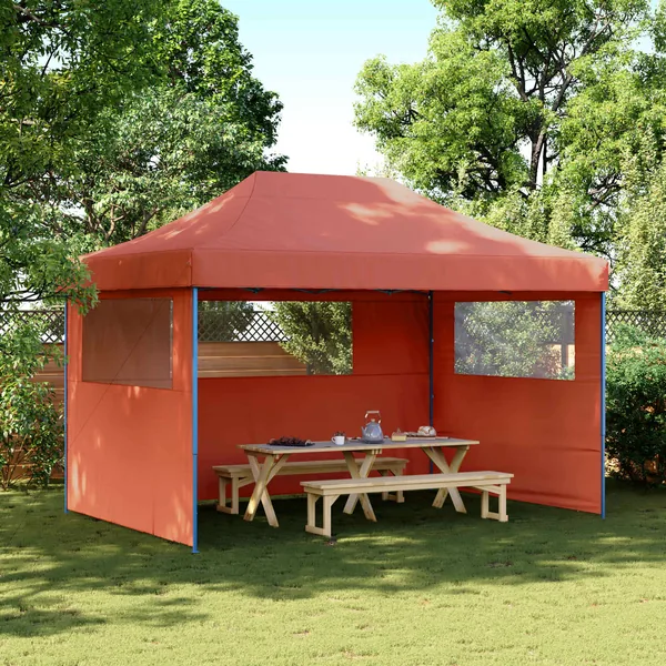 Tente de fête Terre cuite 279 x 410 x 315 cm Tissu Oxford