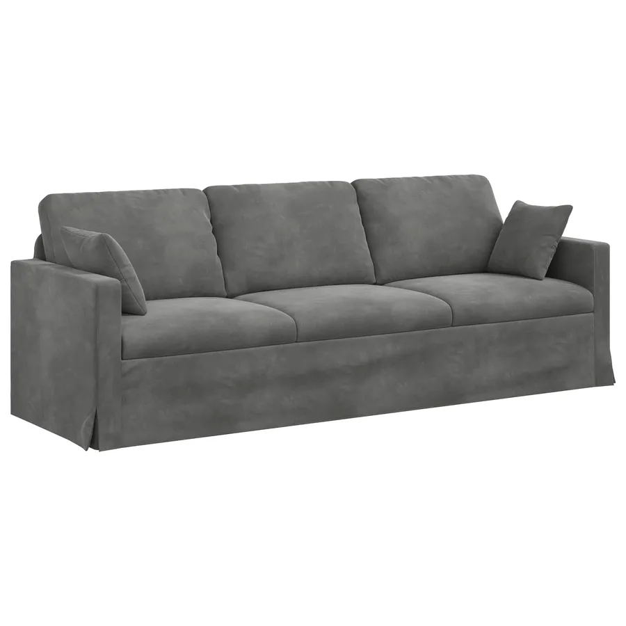 Ensemble de Canapés 2 pcs Gris foncé 228 x 78 x 80 cm Velours - 5