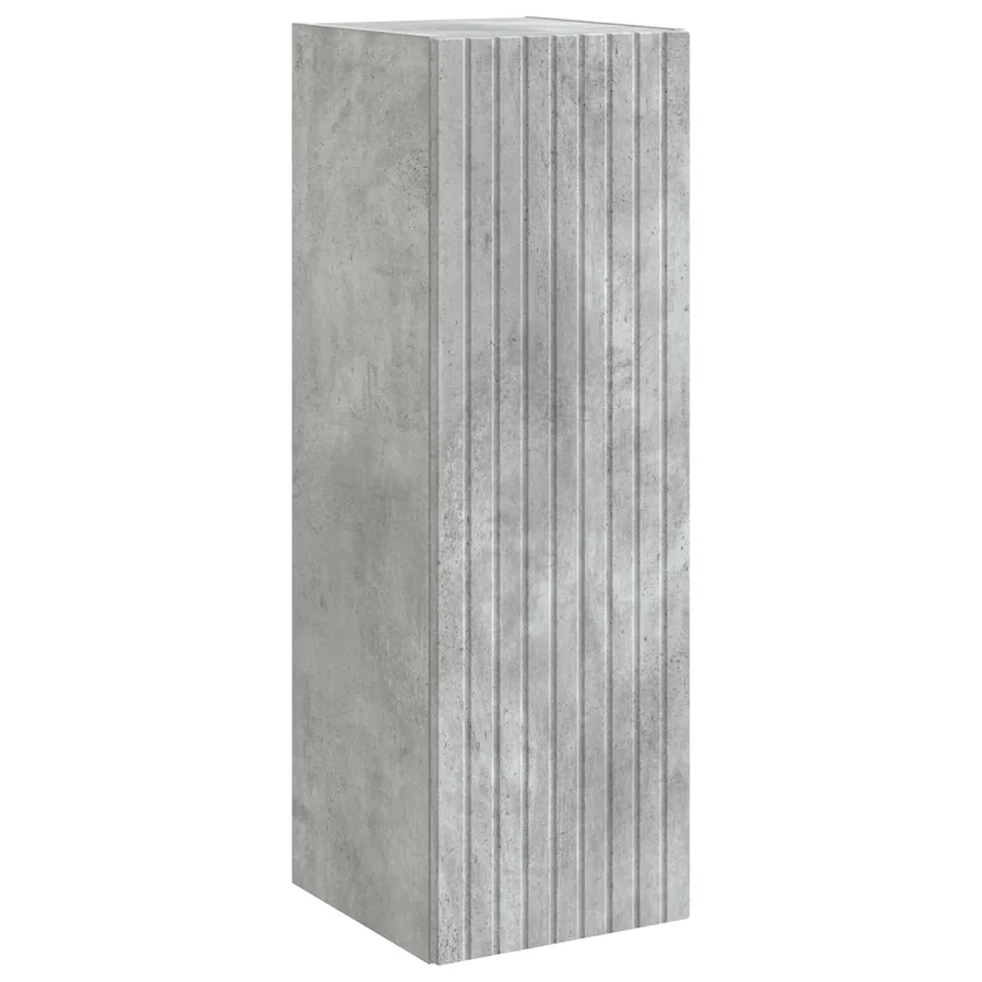 Cabinet de Salle de Bain Mural Gris béton 33 x 34,5 x 100 cm - 2