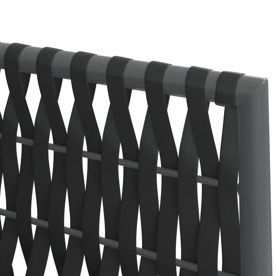 Chaises de jardin avec coussins lot de 4 noir 54x61x83 cm rotin - 7