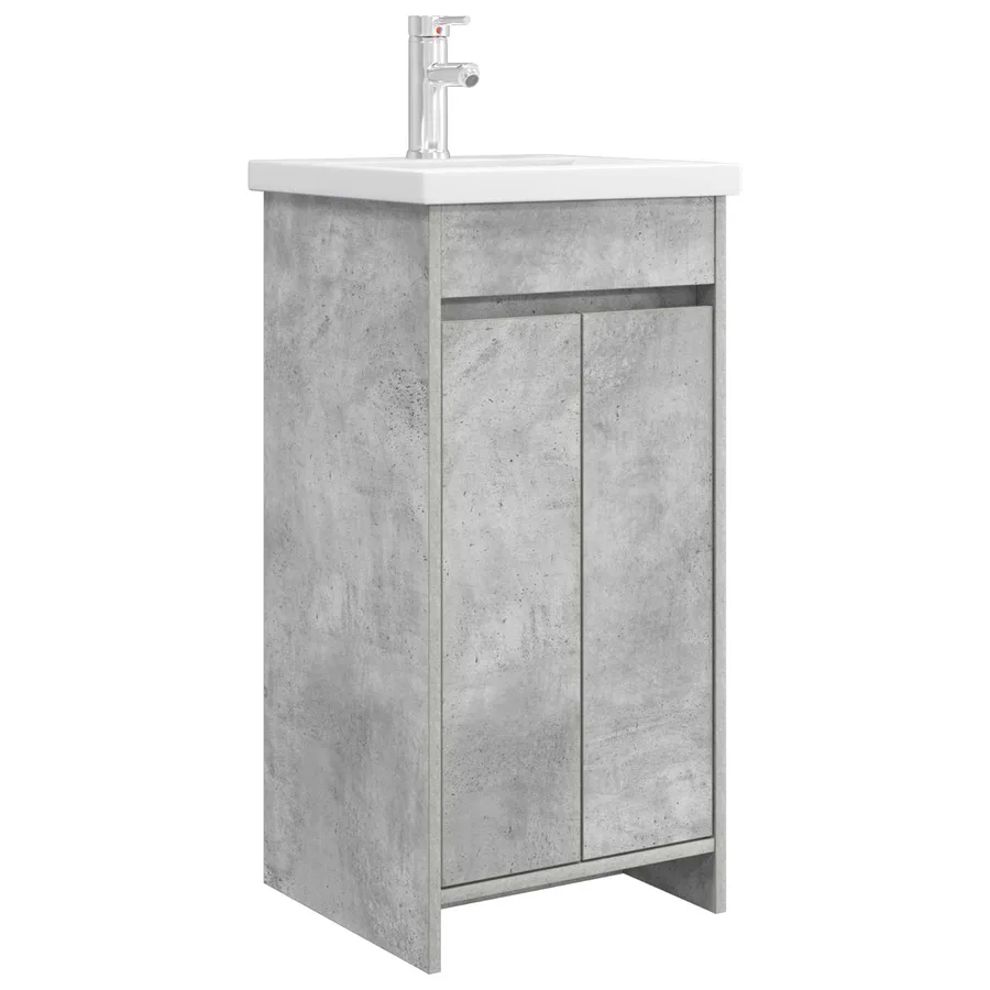 Meuble de salle de bain avec évier Gris béton 42 x 40 x 84,5 cm - 2