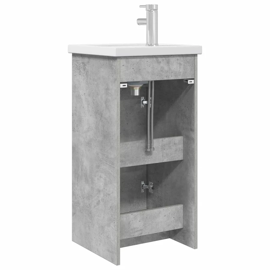 Meuble de salle de bain avec évier Gris béton 42 x 40 x 84,5 cm - 6