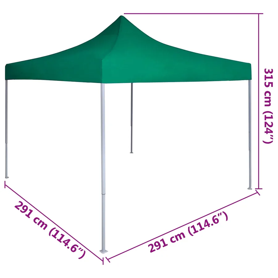 Tente de fête Vert 291 x 291 x 315 cm Tissu Oxford - 11