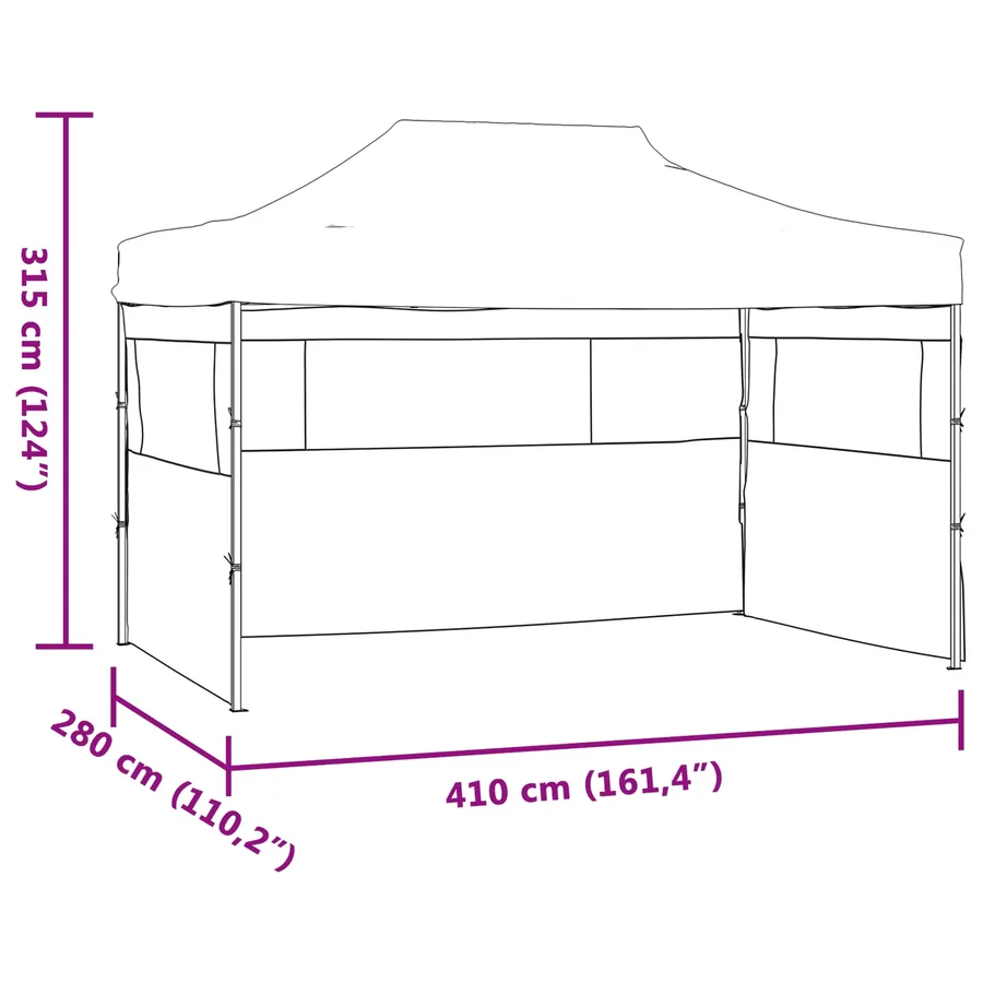 Tente de fête Crème 280 x 410 x 315 cm Tissu Oxford - 10