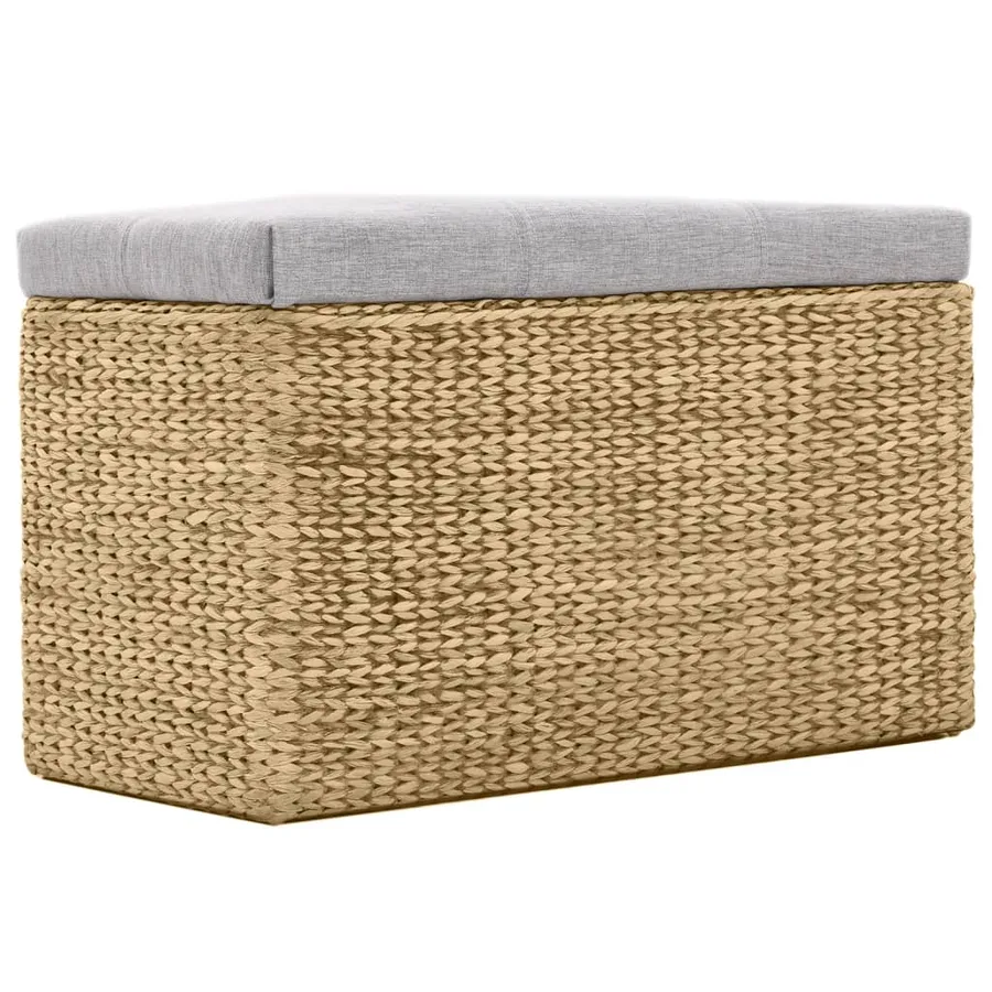 Banc avec 2 poufs Jacinthe d'eau Gris - 6