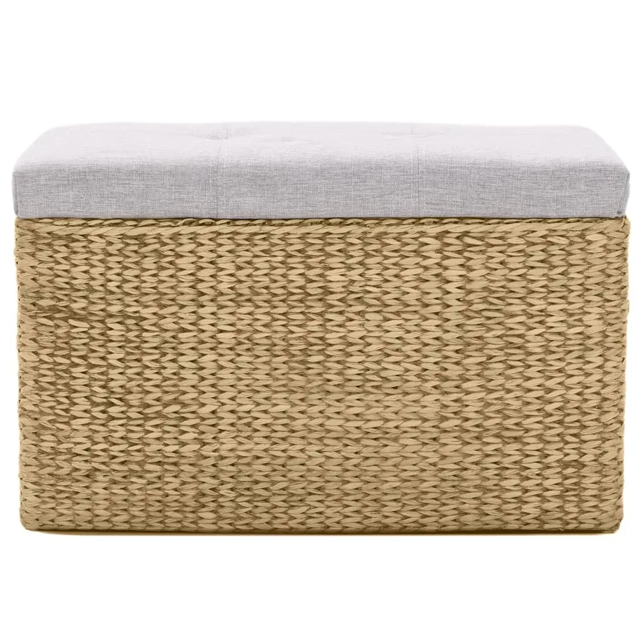 Banc avec 2 poufs Jacinthe d'eau Gris - 7