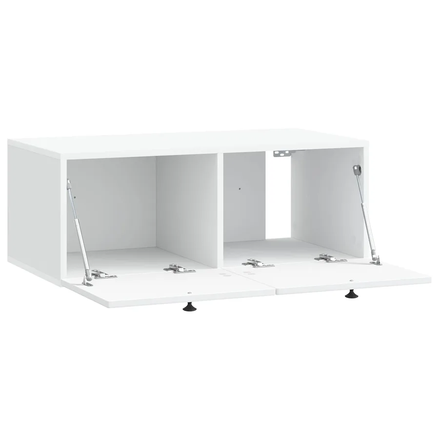 Meuble TV mural Blanc 78,5 x 41 x 30 cm Bois d'ingénierie - 5