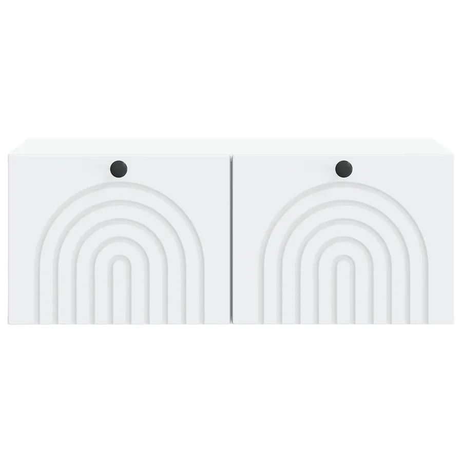 Meuble TV mural Blanc 78,5 x 41 x 30 cm Bois d'ingénierie - 6