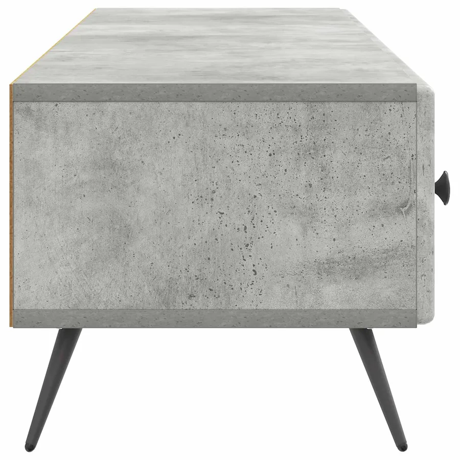 Meuble TV Gris béton 147 x 34,5 x 30 cm Bois d'ingénierie - 7