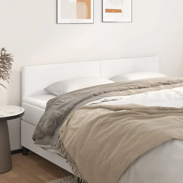 Têtes de lit Blanc 200x5x78/88 cm Similicuir