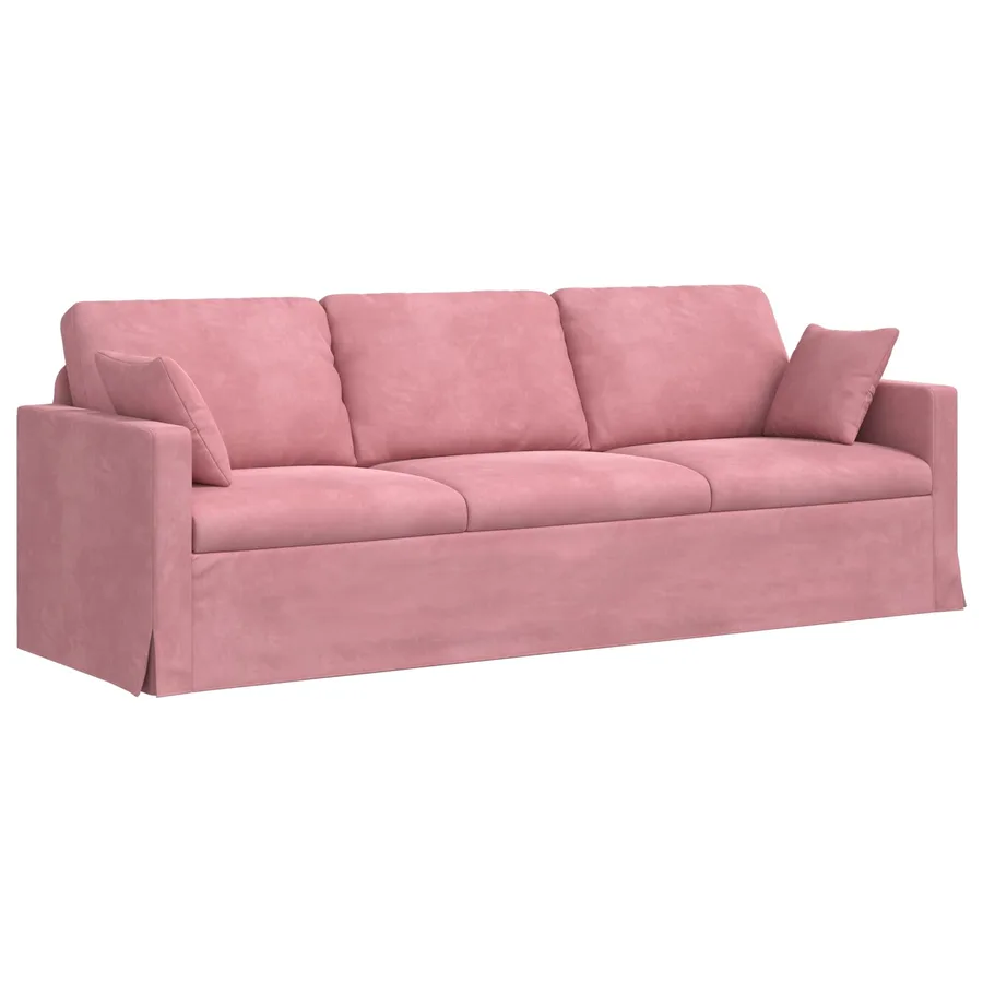 Canapé Rose 228 x 78 x 80 cm Velours - 2