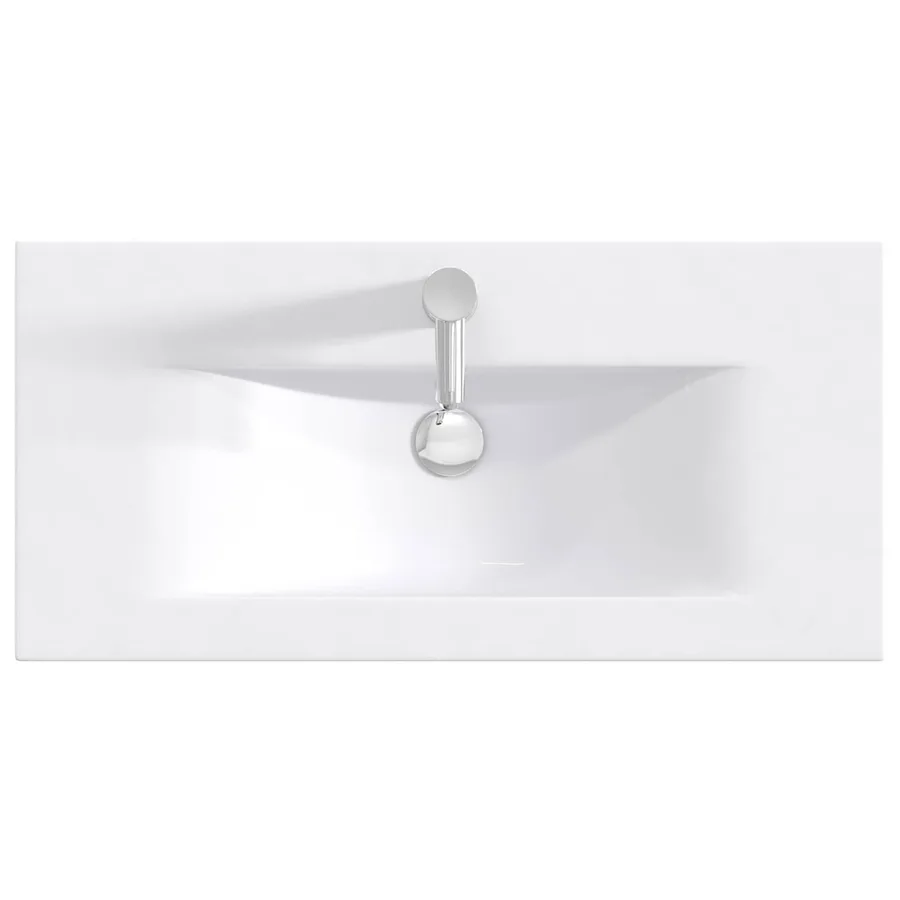 Lavabo de salle de bains Chrome 81 x 40 x 17,5 cm métal - 7